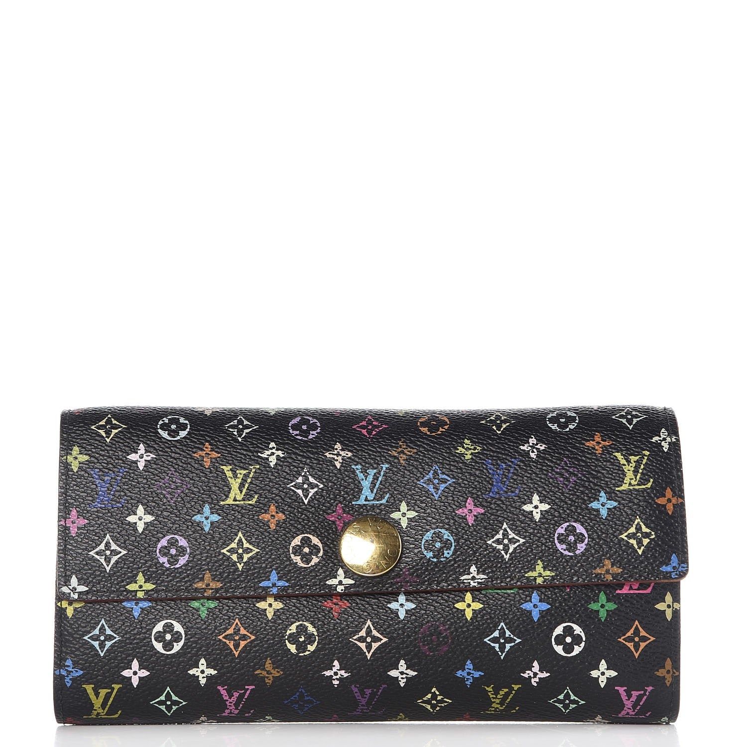Louis Vuitton Monogram Multicolor Sarah Wallet Black Pistache 1 of 8