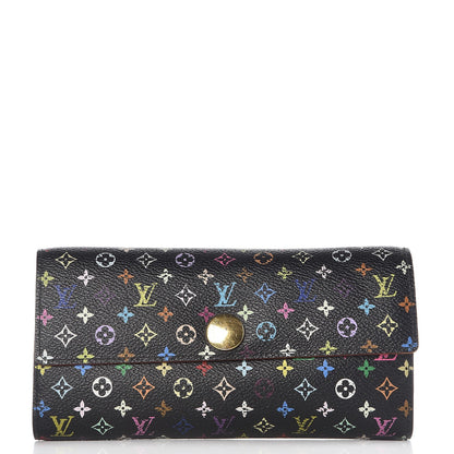 Louis Vuitton Monogram Multicolor Sarah Wallet Black Pistache 1 of 8