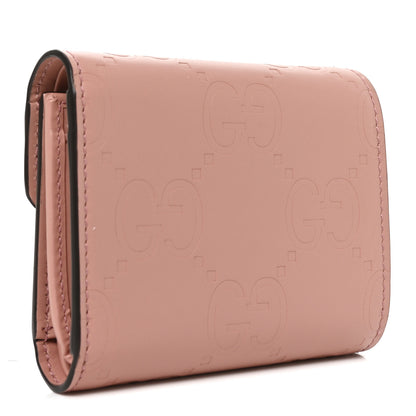 Gucci Gilbert Calfskin Jumbo GG Embossed Tri-Fold Wallet 3 of 8