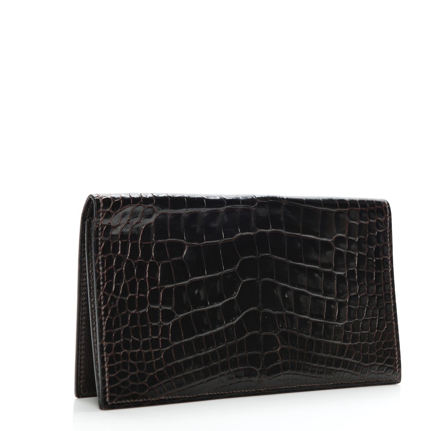 Hermes Alligator MC2 Fleming Checkbook Holder Wallet Havane 3 of 7