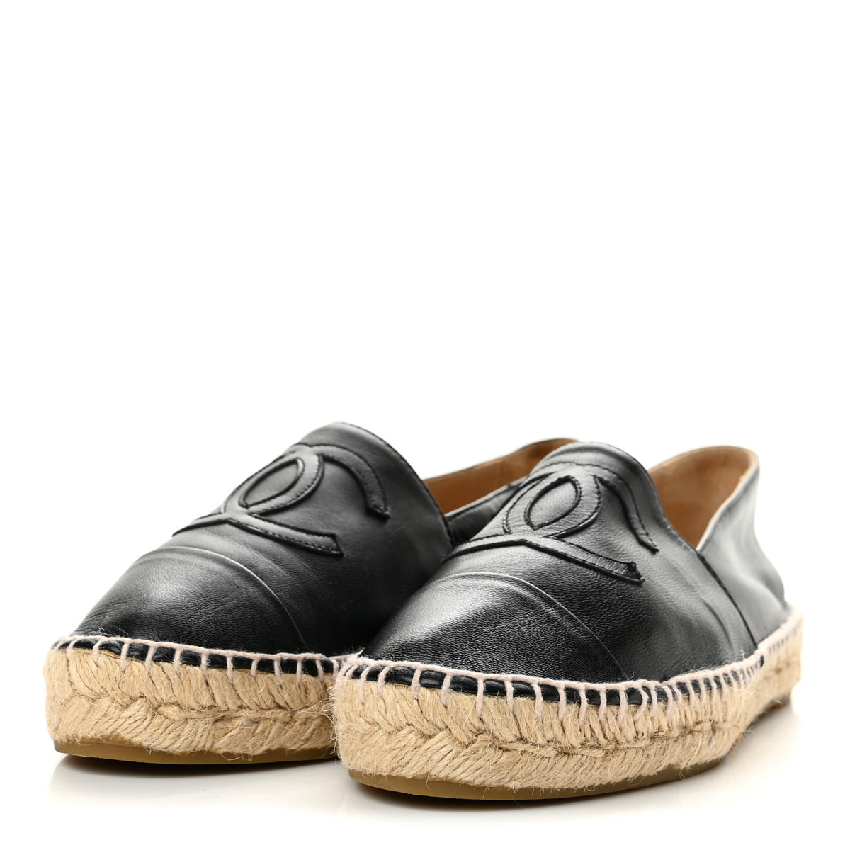 Lambskin CC Espadrilles 36 Black