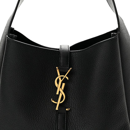 Saint Laurent Grained Calfskin Small Le 5 A 7 Soft Hobo Black 8 of 13