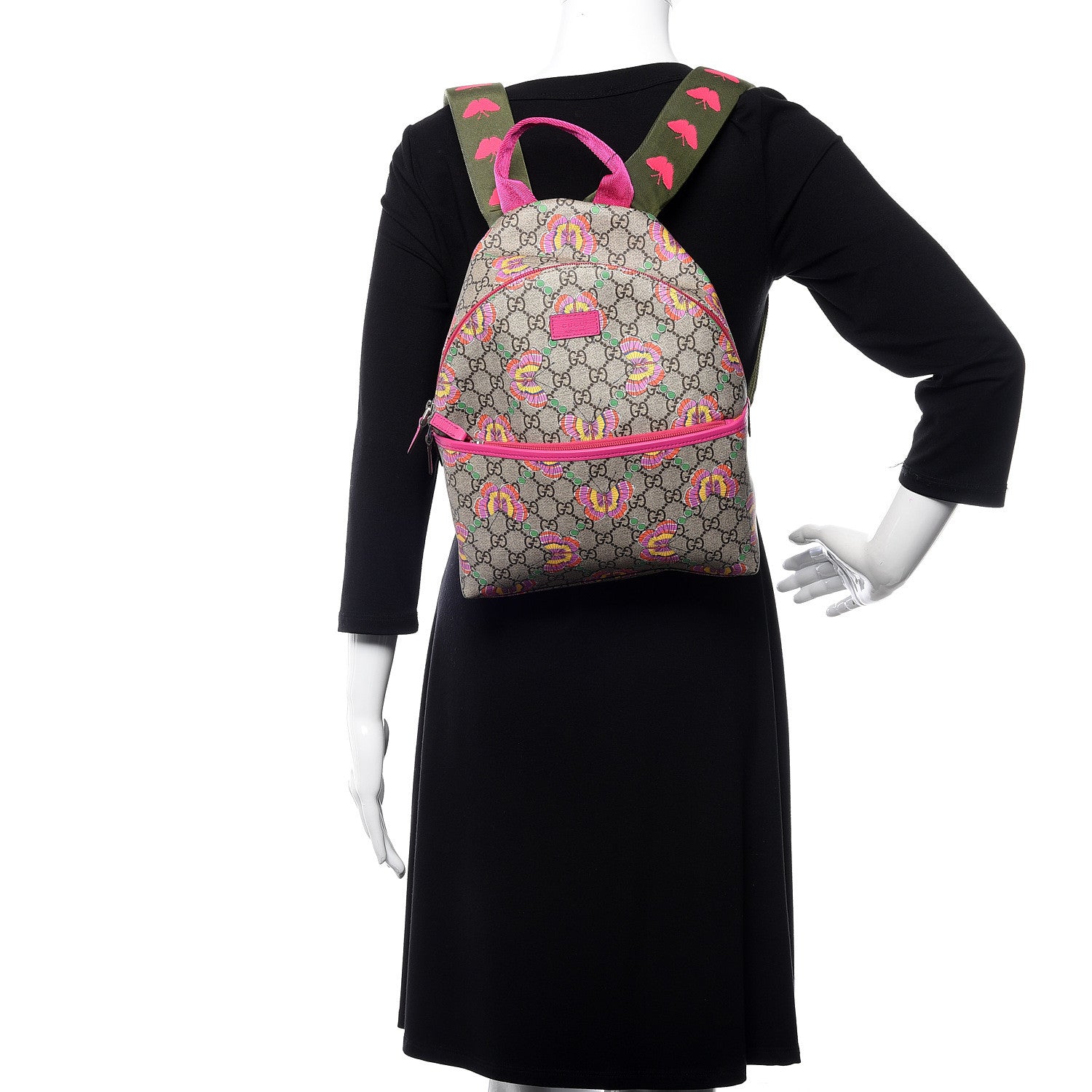 Gucci GG Supreme Monogram Childrens Butterfly Backpack 2 of 10