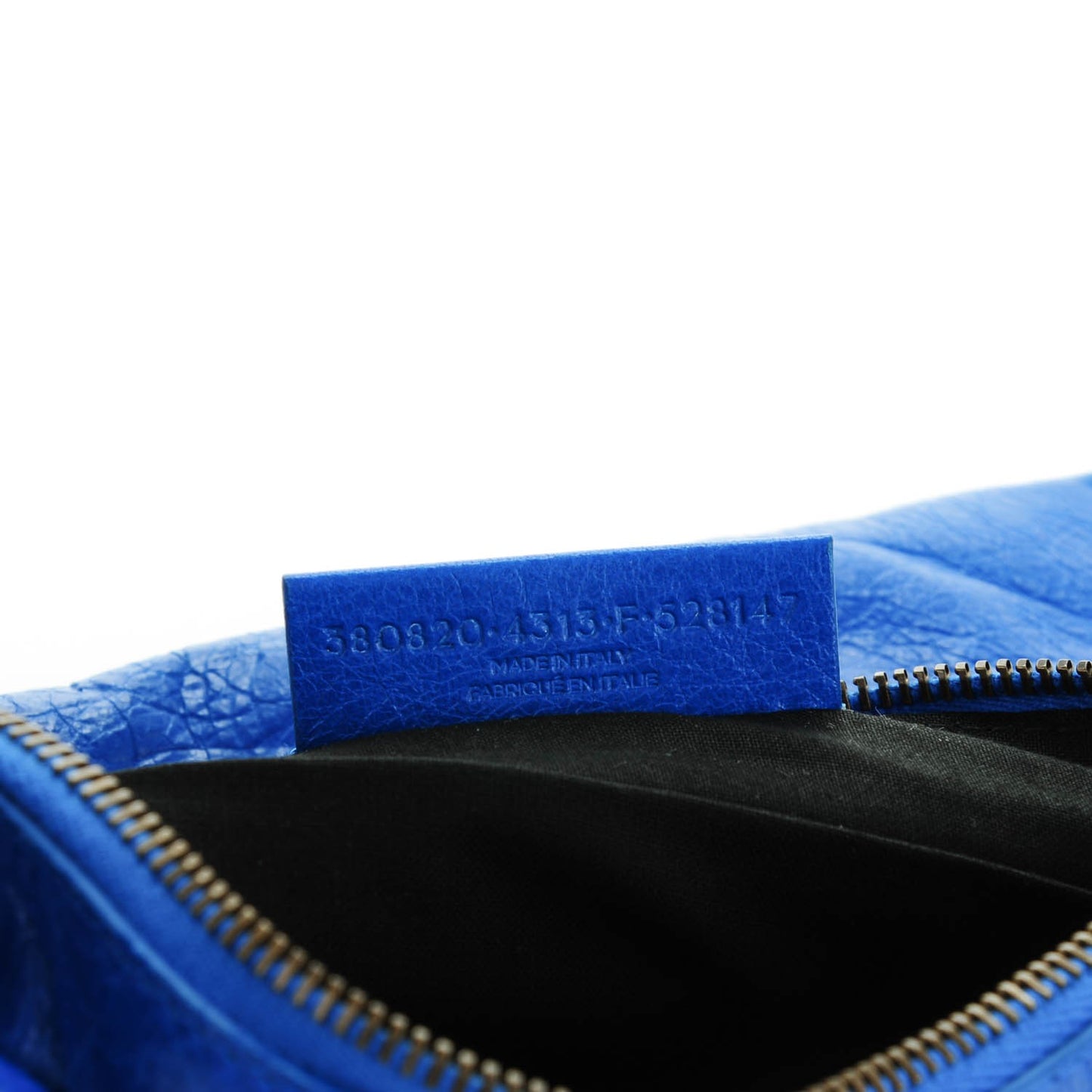Agneau Arena Classic Hardware Small Pouch Bleu Lazuli