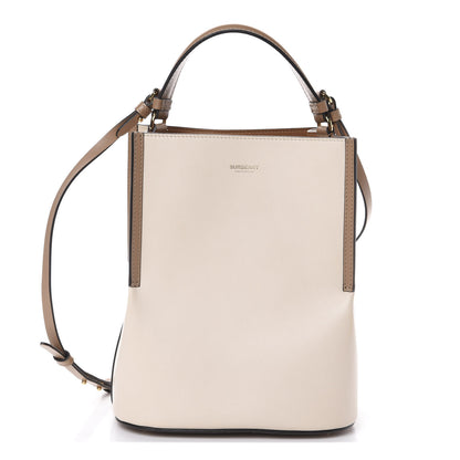 Burberry Calfskin Small Peggy Bucket Bag Cream 1 of 9