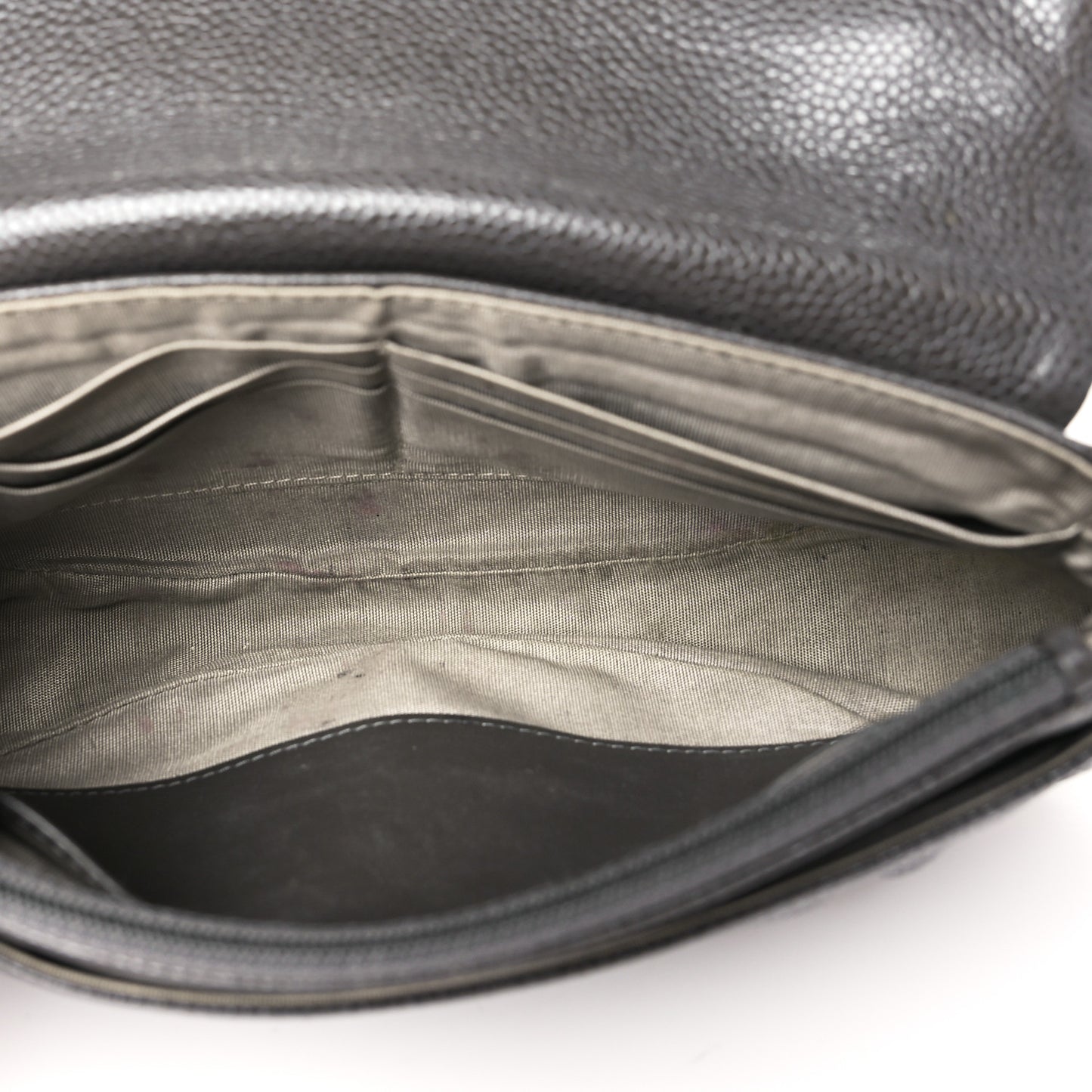 Caviar Half Moon Wallet On Chain WOC Dark Grey