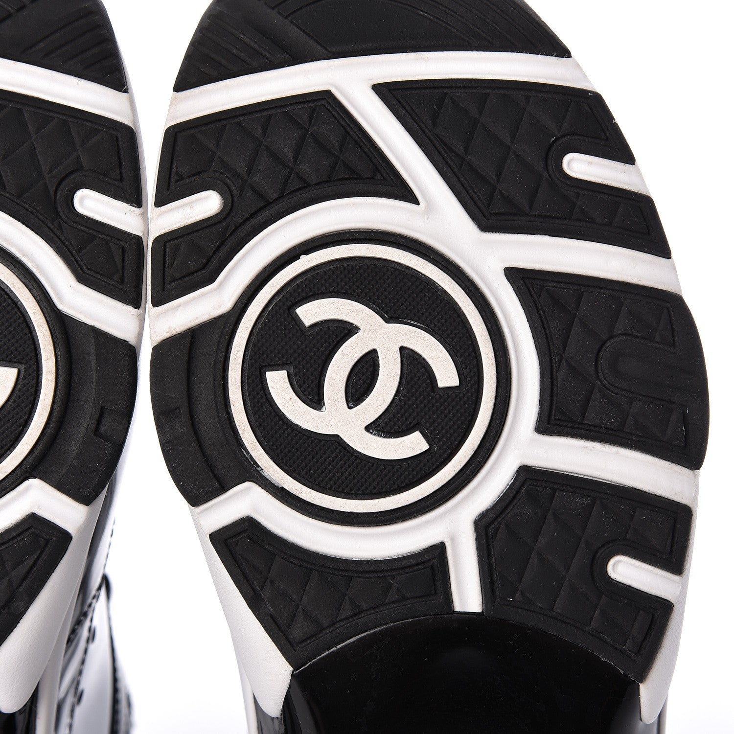 Chanel Calfskin Patent Transparent Sneakers 40.5 Black 6 of 9