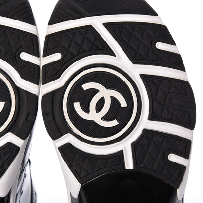 Chanel Calfskin Patent Transparent Sneakers 40.5 Black 6 of 9
