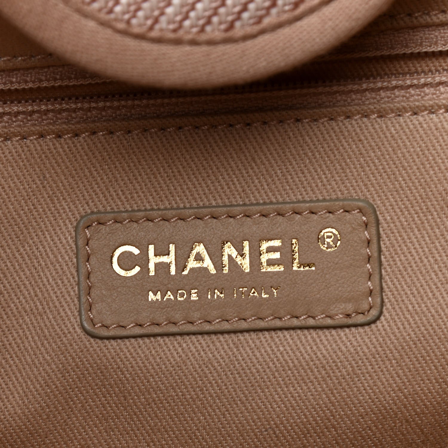 Chanel Mixed Fibers Calfskin Medium Deauville Tote Beige 6 of 13