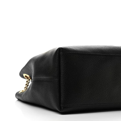 Gucci Pebbled Calfskin Medium Soho Chain Shoulder Bag Black 9 of 10
