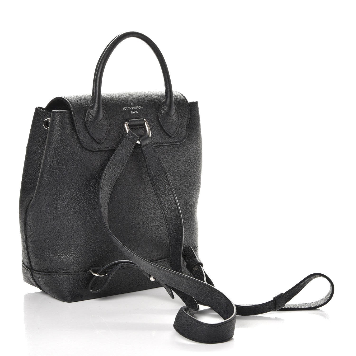 Louis Vuitton Calfskin Lockme Backpack Black 3 of 8