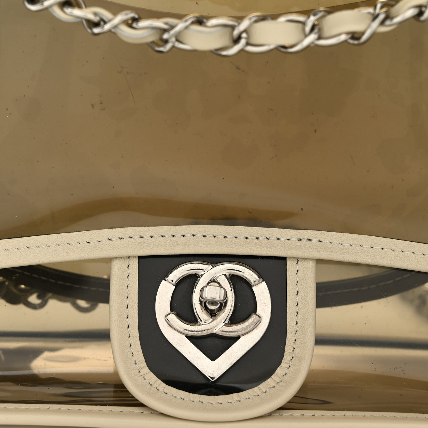 Lambskin Vinyl Large Naked Flap  Silver