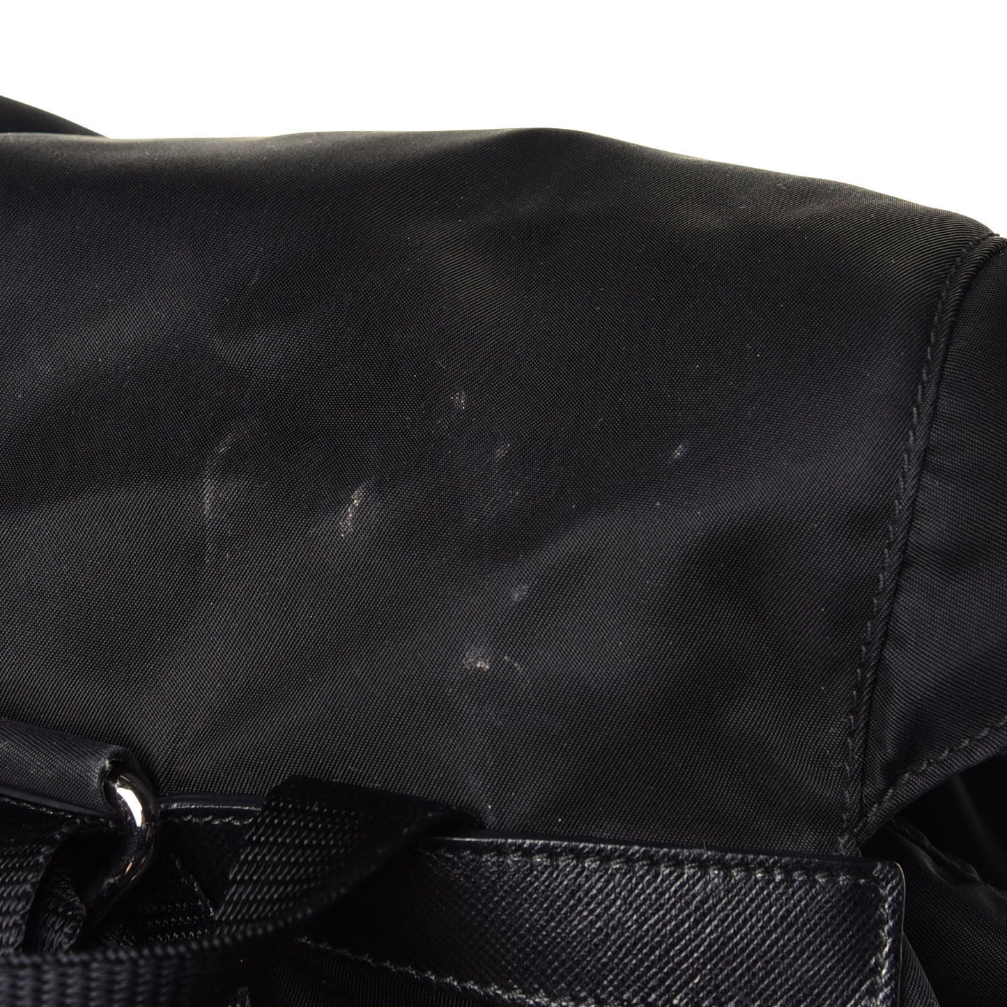 Tessuto Nylon Saffiano Medium Backpack Black