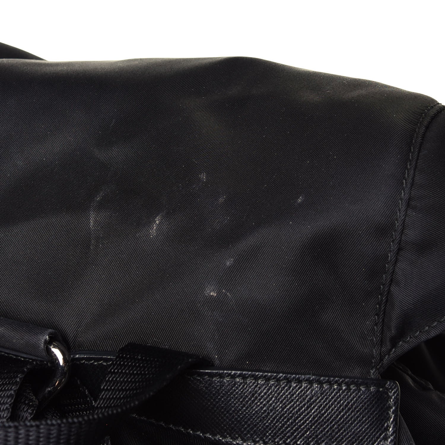 Prada Tessuto Nylon Saffiano Medium Backpack Black 4 of 4