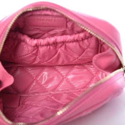Chanel Caviar Quilted Small Curvy Pouch Cosmetic Case Pink 5 of 8
