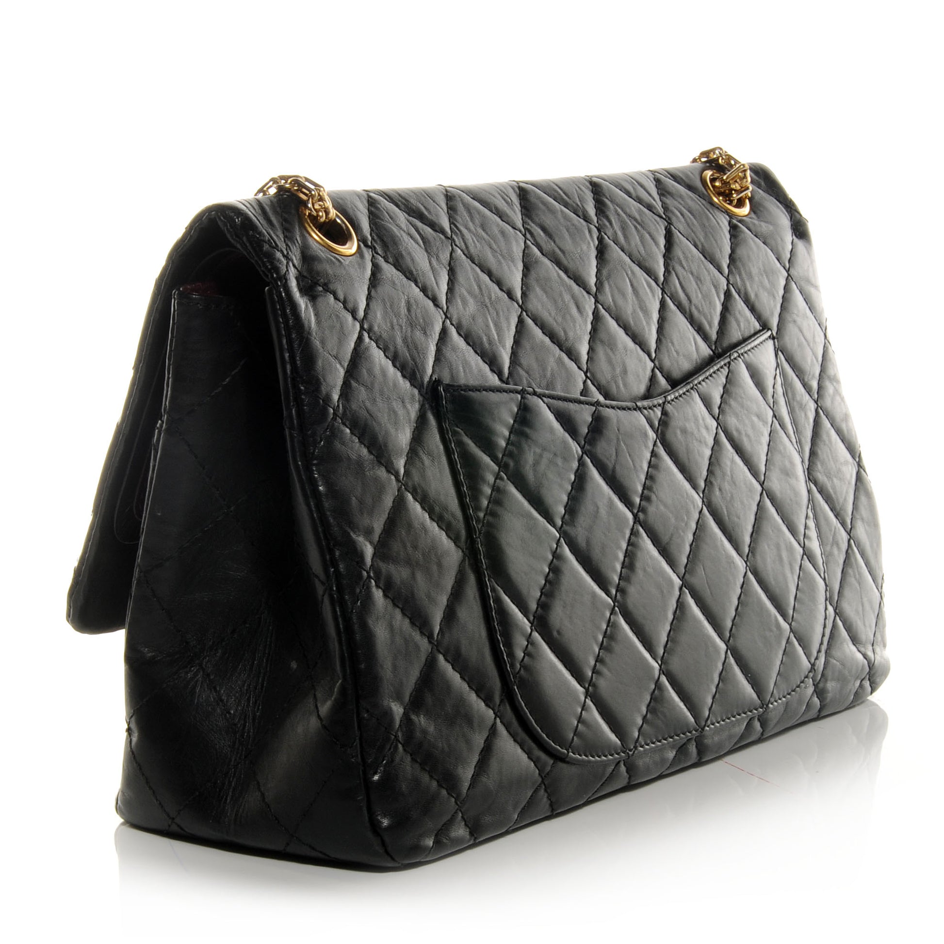 Chanel Distressed Leather 2.55 Reissue 227 Flap Black 3 of 9