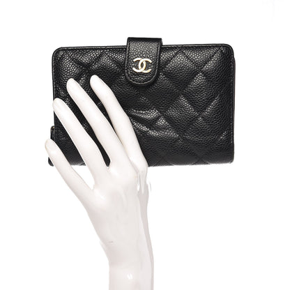 Chanel Caviar Quilted Zipped Pocket Wallet Black 2 of 15