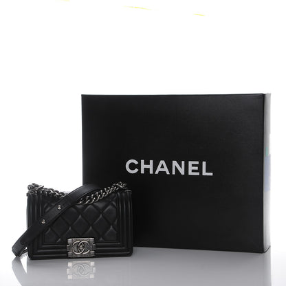 Chanel Calfskin Quilted Small Boy Flap Black 7 of 8