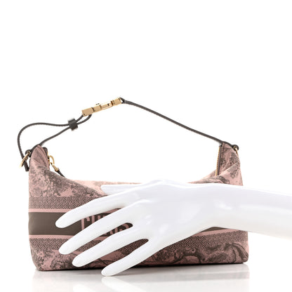 Christian Dior Technical Fabric Toile De Jouy DiorTravel Nomad Pouch Pink Grey 2 of 7