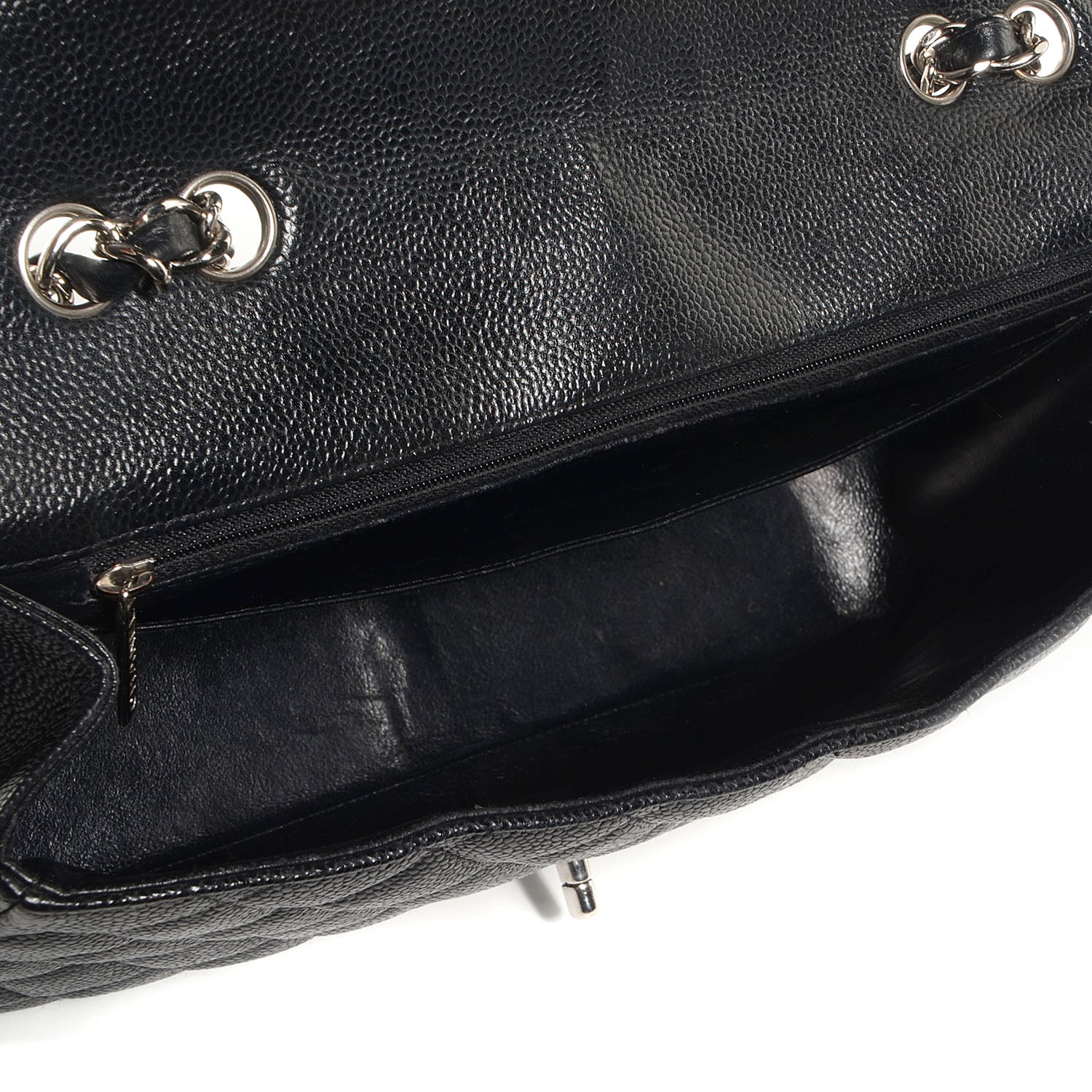 Chanel Caviar Jumbo Single Flap Black 5 of 9