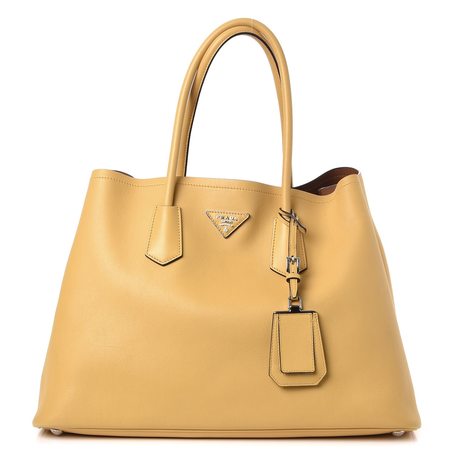 Prada City Calf Double Bag Ginestra 1 of 9
