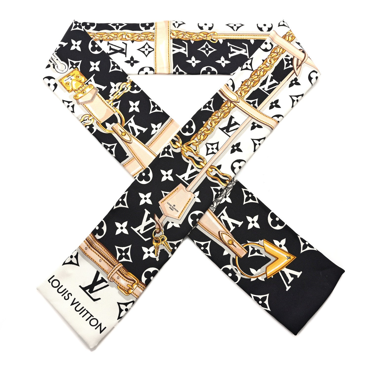 Louis Vuitton Silk Monogram Confidential Bandeau Black 1 of 3