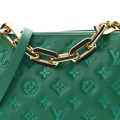 Louis Vuitton Lambskin Embossed Monogram Coussin BB Emeraude 7 of 9