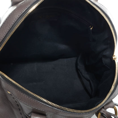 Saint Laurent Pebbled Patent Grain de Riz Large Muse Road Grey 5 of 9