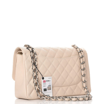 Chanel Caviar Quilted Jumbo Double Flap Light Beige 4 of 8
