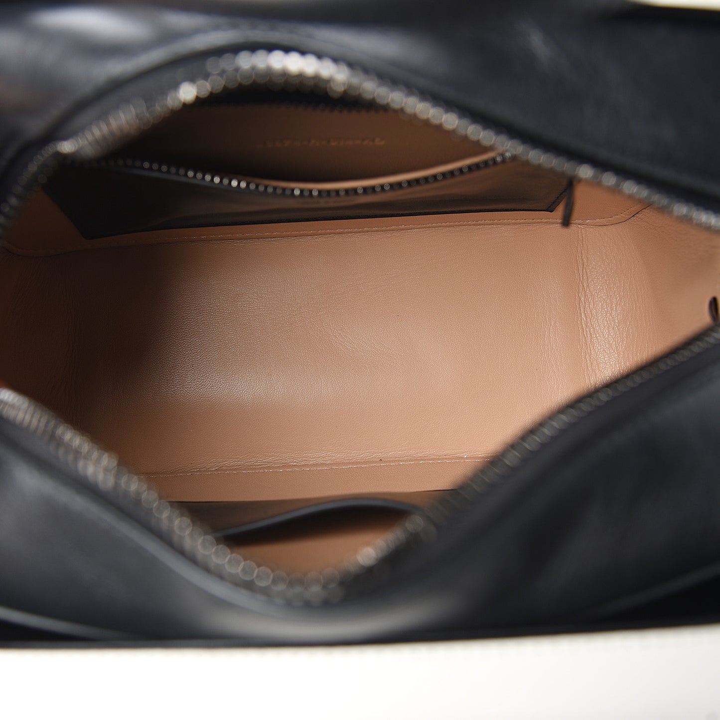 Calfskin Top Handle Bag White Black