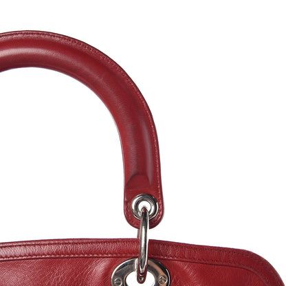 Christian Dior Lambskin Cannage Medium Granville Tote Red 21 of 22