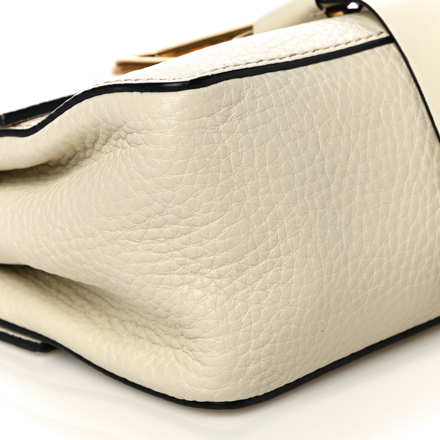 Valentino Garavani Pebbled Calfskin Mini VRing Shoulder Bag Light Ivory 7 of 12