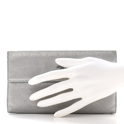 Chanel Aged Metallic Calfskin Large Palette Flap Wallet Silver 2 of 18