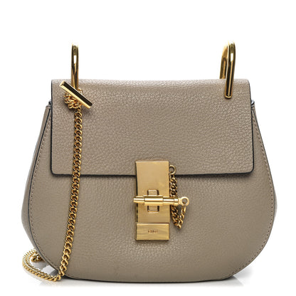 Chloe Grained Lambskin Mini Drew Shoulder Bag Motty Grey 1 of 6