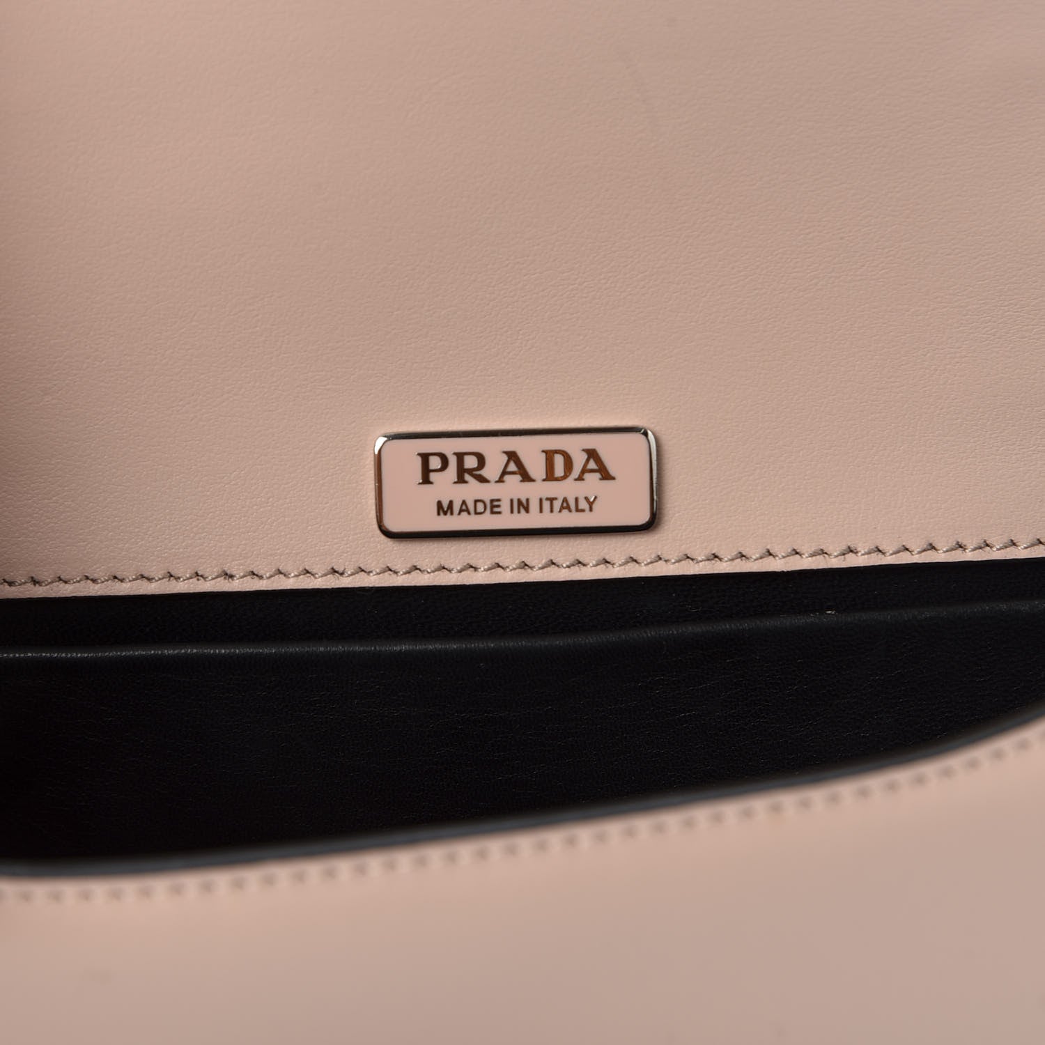 Prada Spazzolato Soft Calf Cahier Chain Wristlet Clutch Pesca 7 of 8
