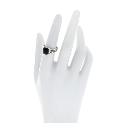 David Yurman Sterling Silver Diamond Black Onyx 10mm Petite Wheaton Ring 54 6.75 2 of 4