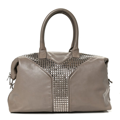 Saint Laurent Calfskin Studded Easy Sac Taupe 1 of 14