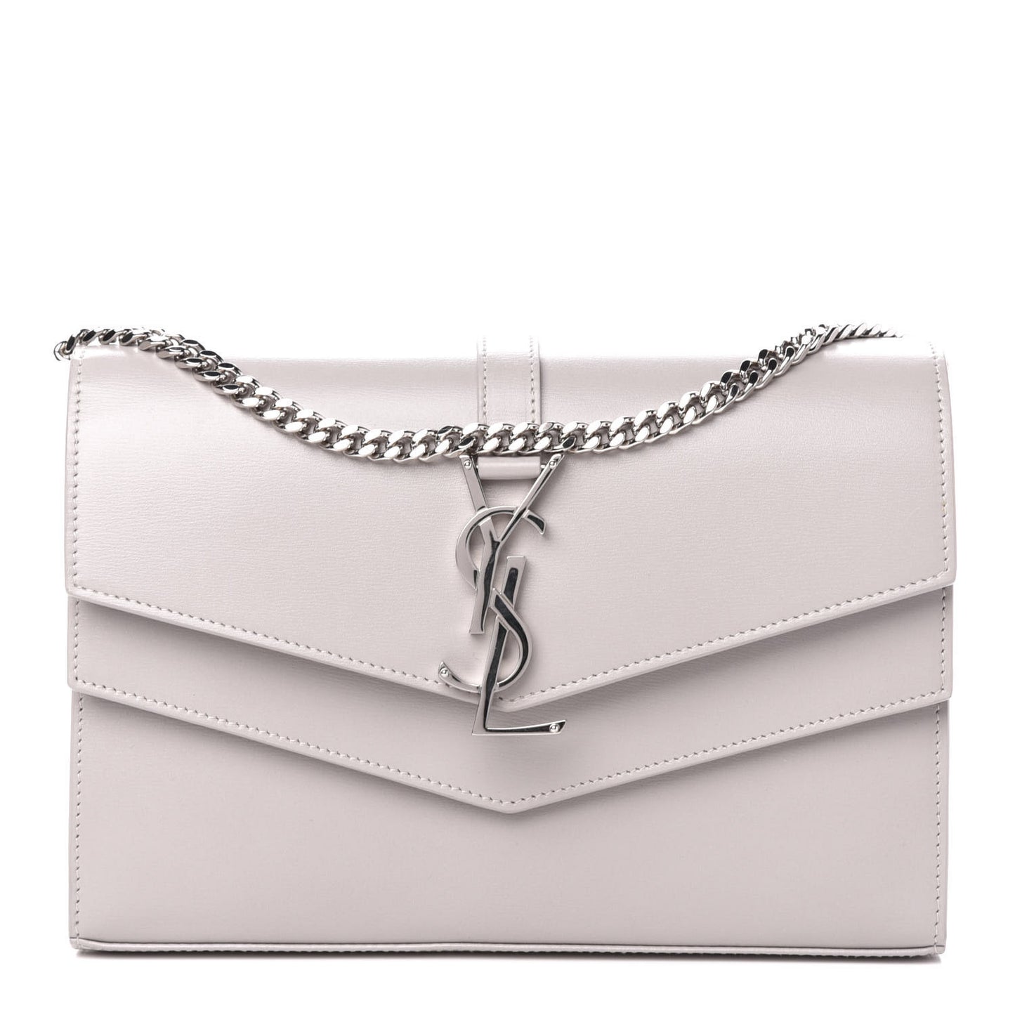 Smooth Calfskin Sulpice Monogram Chain Wallet Light Natural