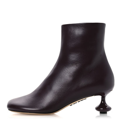 Loewe Calfskin Toy Ankle Boots 35 Burgundy 1 of 11