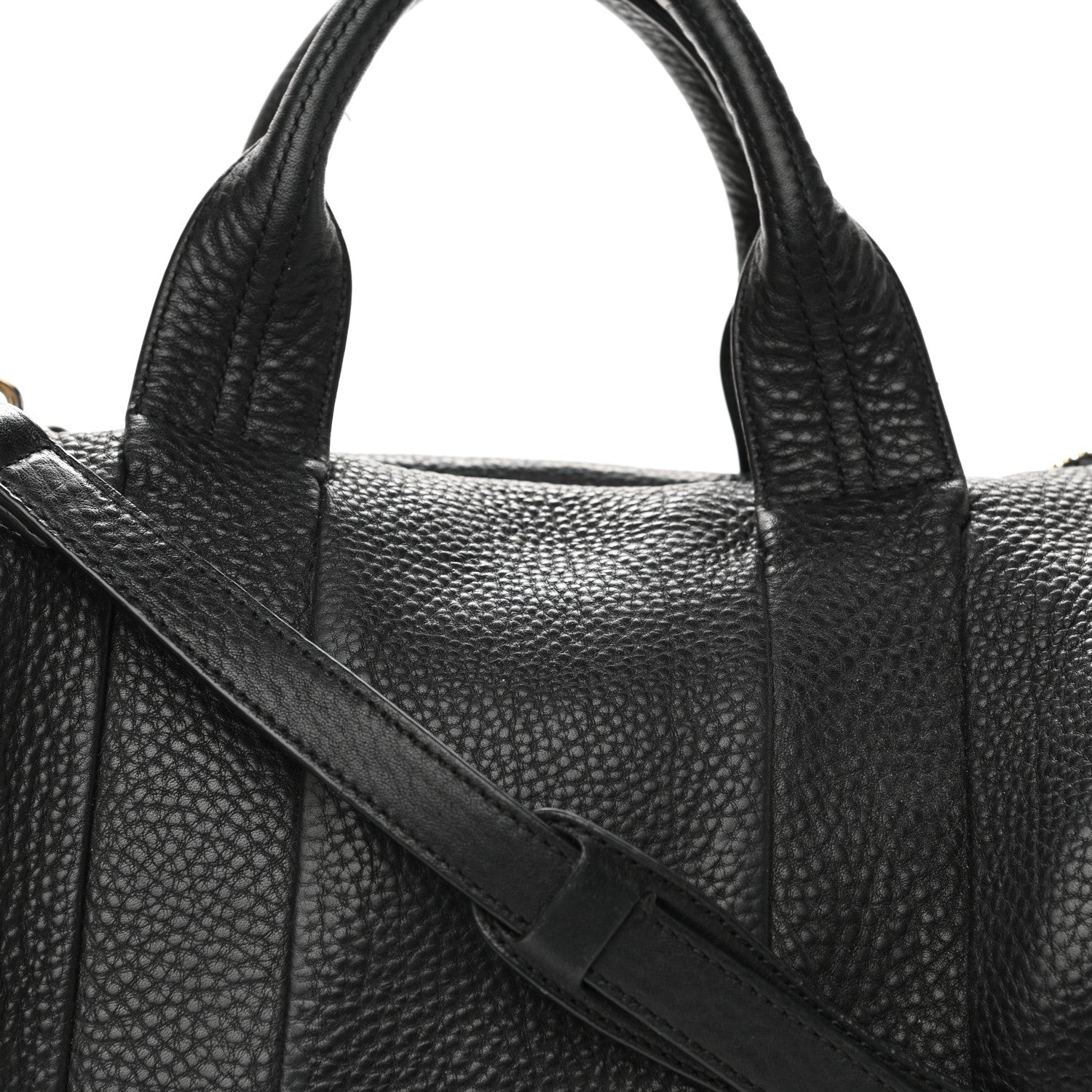 Alexander Wang Pebbled Lambskin Rocco Black Pale Gold Hardware 6 of 10