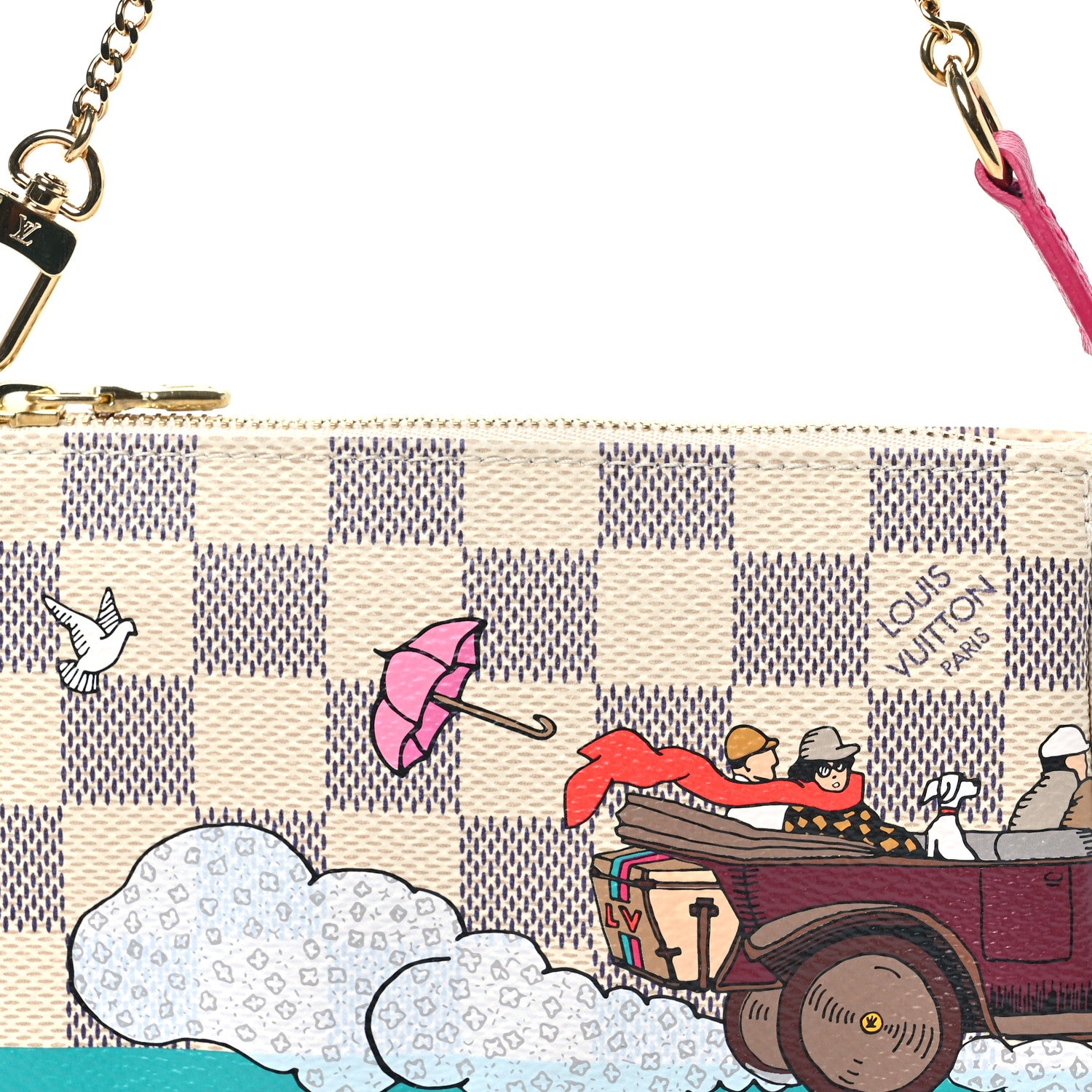 Louis Vuitton Damier Azur 2015 Christmas Animation Mini Pochette Accessories 8 of 10