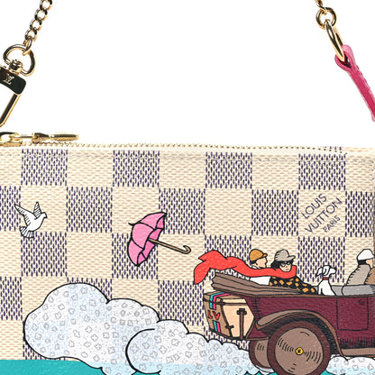 Louis Vuitton Damier Azur 2015 Christmas Animation Mini Pochette Accessories 8 of 10