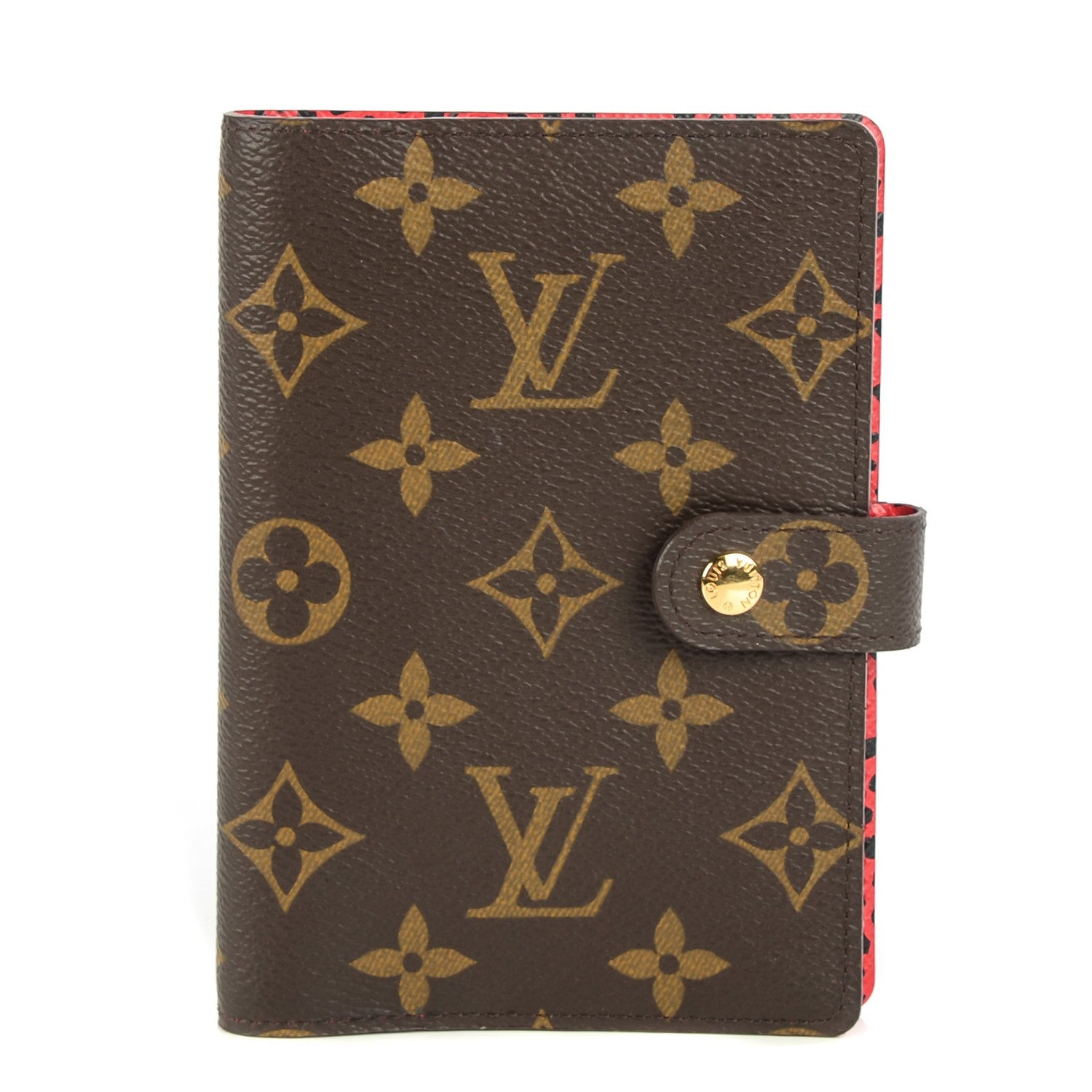 Louis Vuitton Monogram Kusama Interior Infinity Nets Small Ring Agenda Cover Red 1 of 10