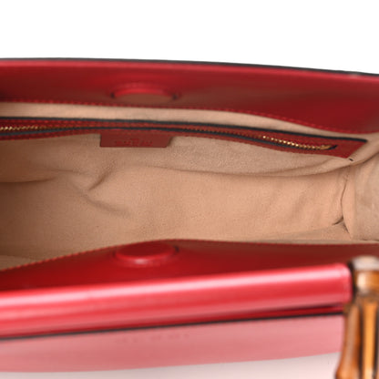 Gucci Nappa Bamboo Web Small Nymphaea Top Handle Bag Hibiscus Red 6 of 12