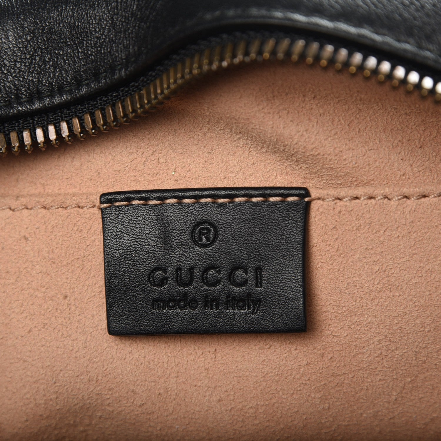 Gucci Calfskin Matelasse Small GG Marmont Chain Shoulder Bag Black 6 of 7