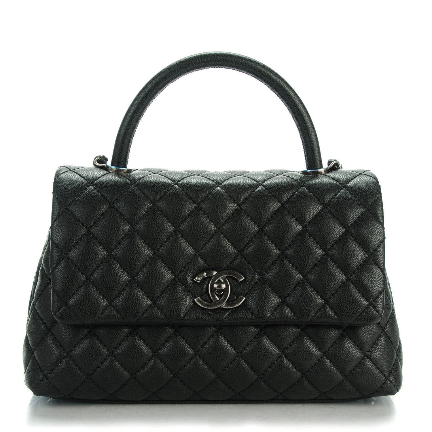 Chanel Caviar Quilted Small Coco Handle Flap Black 1 of 8