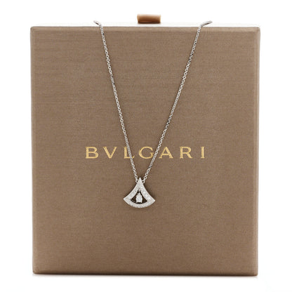 Bulgari 18K White Gold Diamond Divas' Dream Pave Openwork Necklace 8 of 8