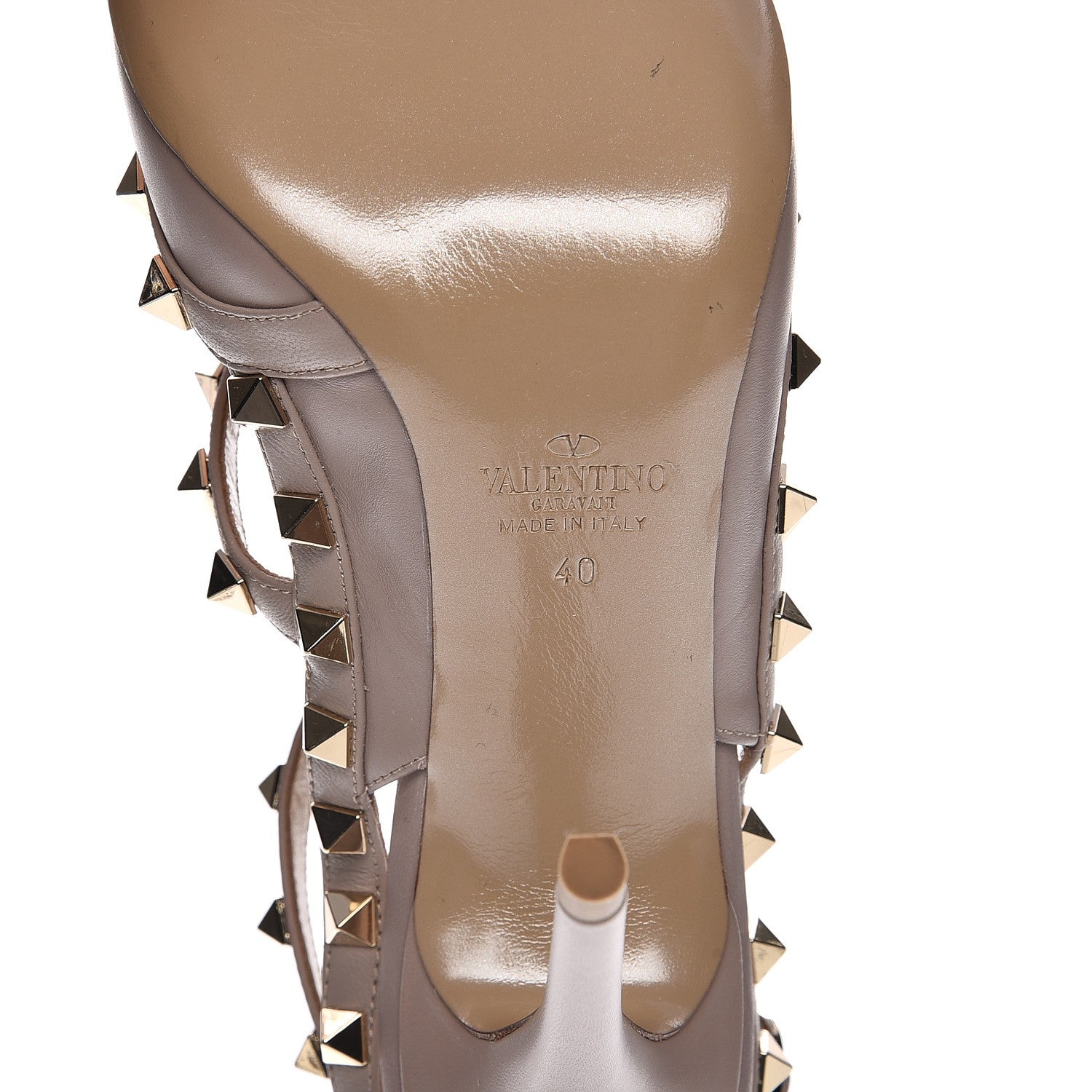 Valentino Garavani Nappa Rockstud Ankle Strap Pumps 40 Poudre 7 of 10