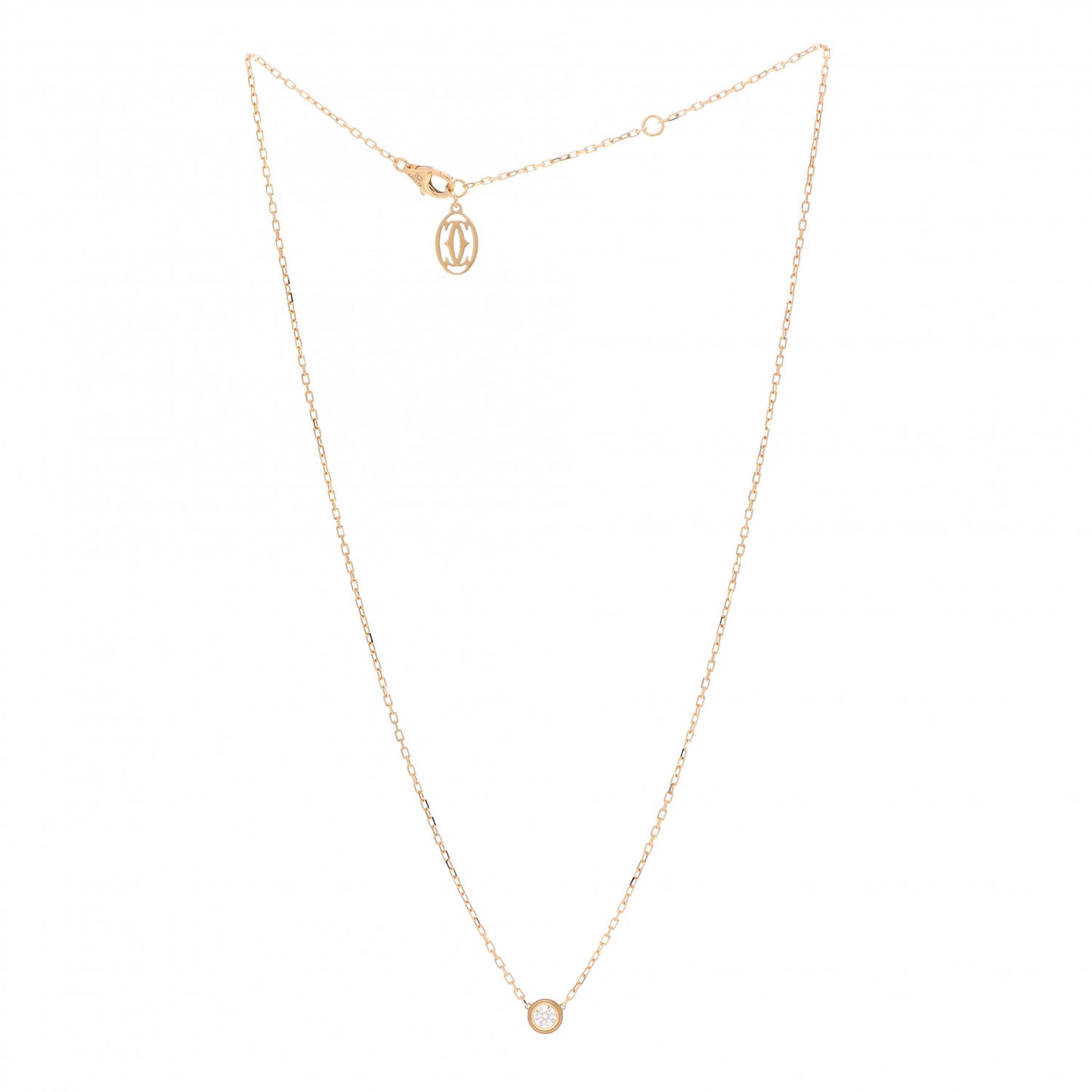 18K Yellow Gold Diamond LM D'Amour Pendant Necklace
