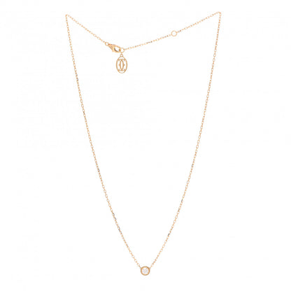 Cartier 18K Yellow Gold Diamond LM D'Amour Pendant Necklace 3 of 6
